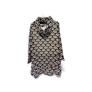 Blossom Boutique Cowl Neck Tunic with Geometric Pattern Medium